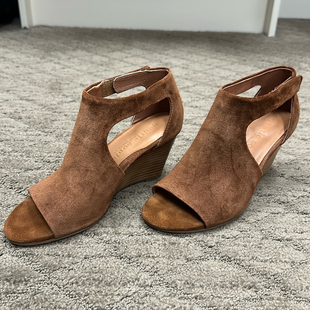 NEW Gentle Souls Suede Wedges